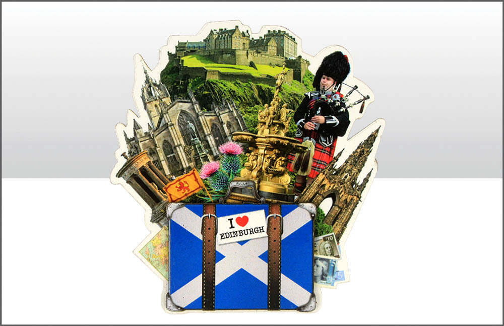 Edinburgh Icons Suitcase Wood The Scotland Shop