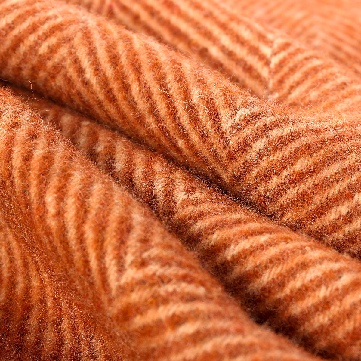 Herringbone Knee Blanket Rust The Scotland Shop