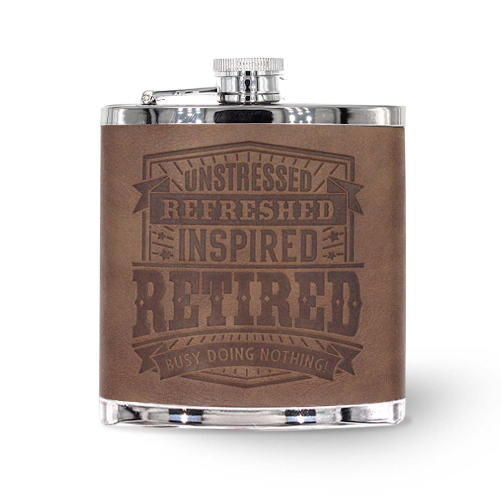Top Bloke Hip Flask Retired