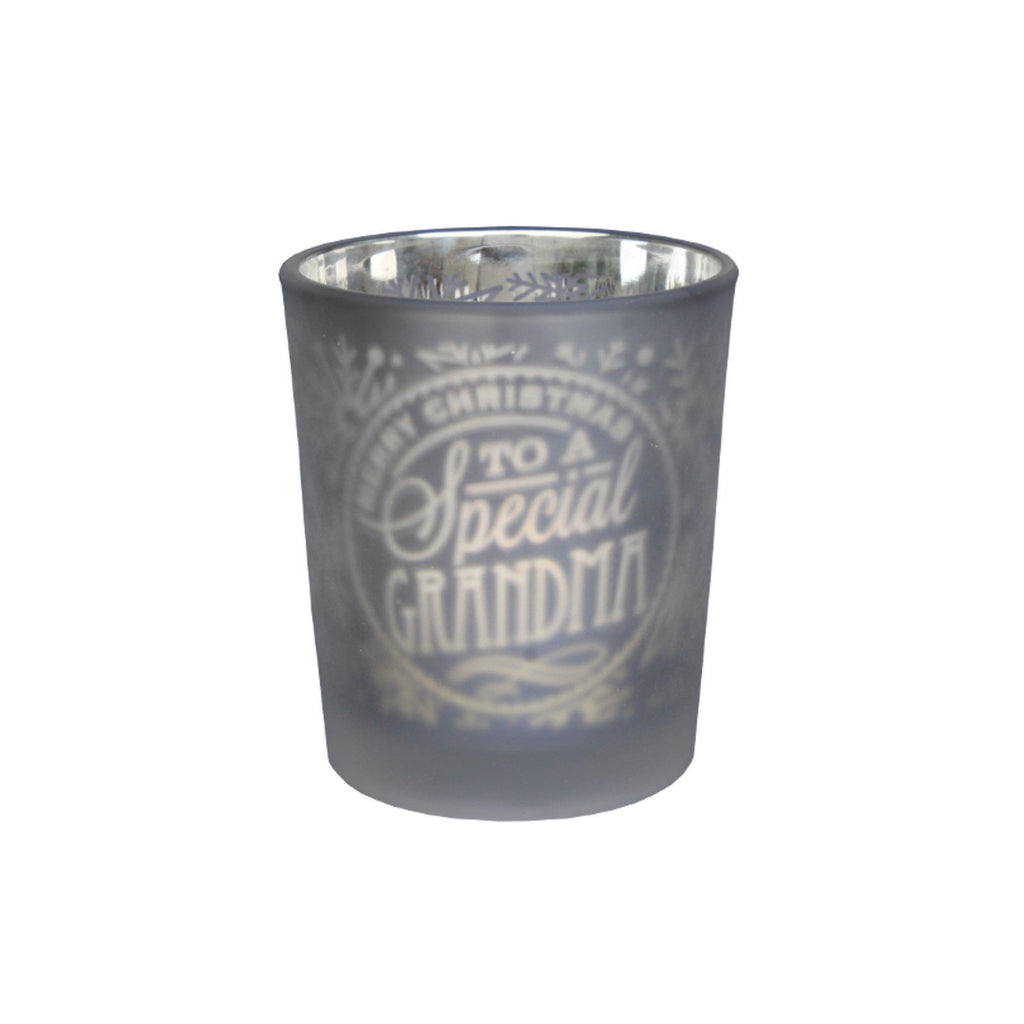 Xmas Metallics Candle Holder Special Grandma