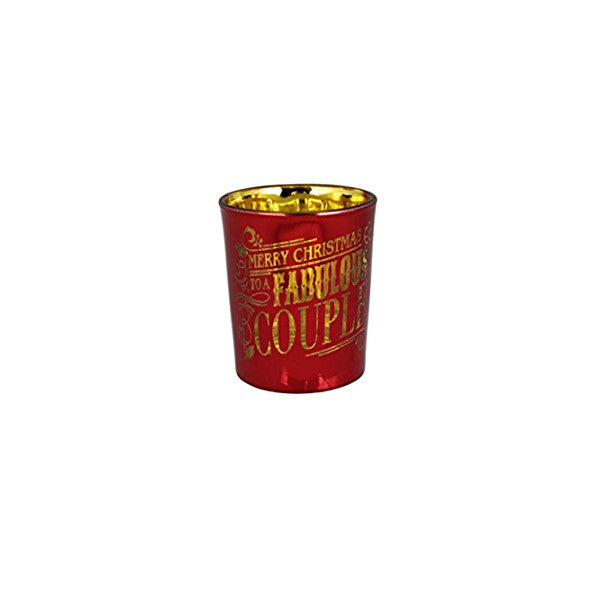 Xmas Metallics Candle Holder Fabulous Couple