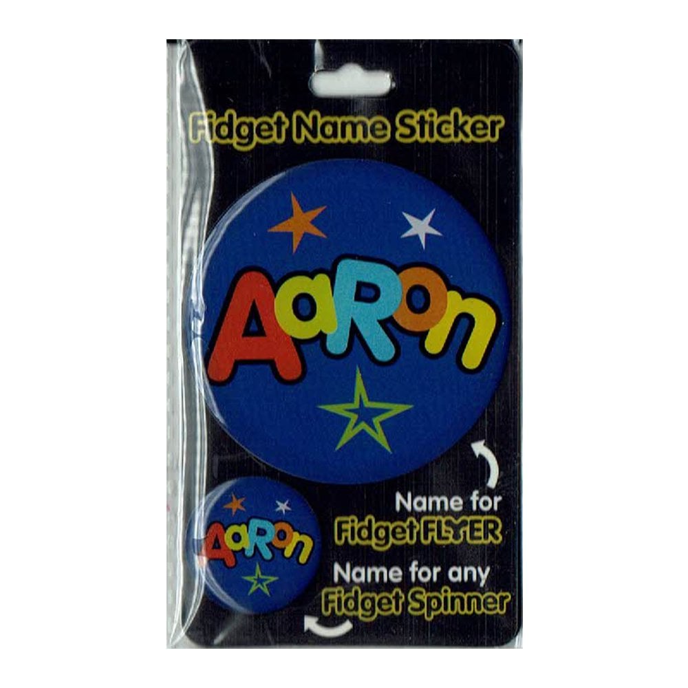 Fidget Flyer Name Stickers Aaron