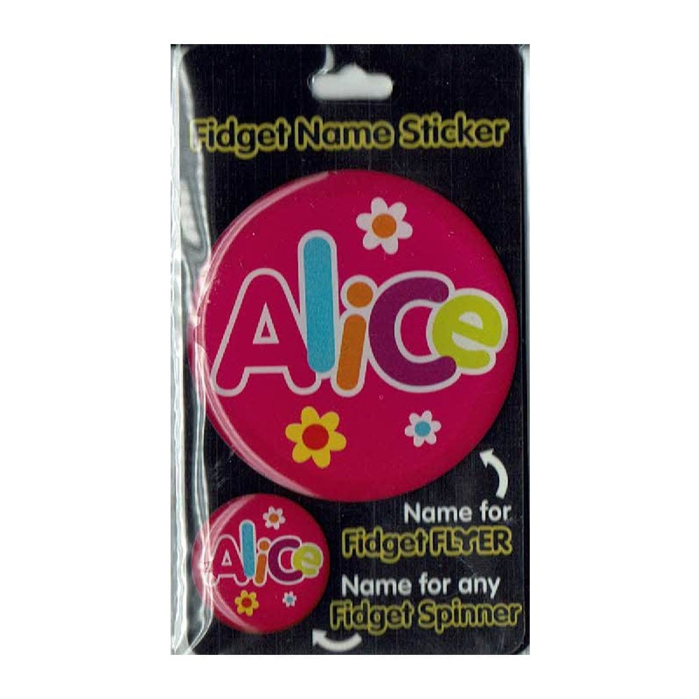 Fidget Flyer Name Stickers Alice