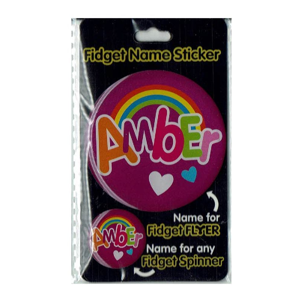 Fidget Flyer Name Stickers Amber