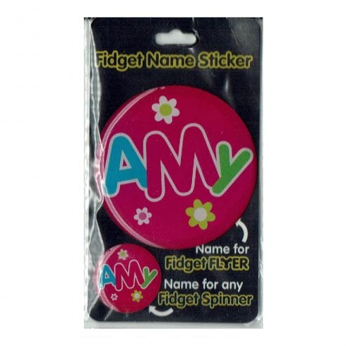 Fidget Flyer Name Stickers Amy