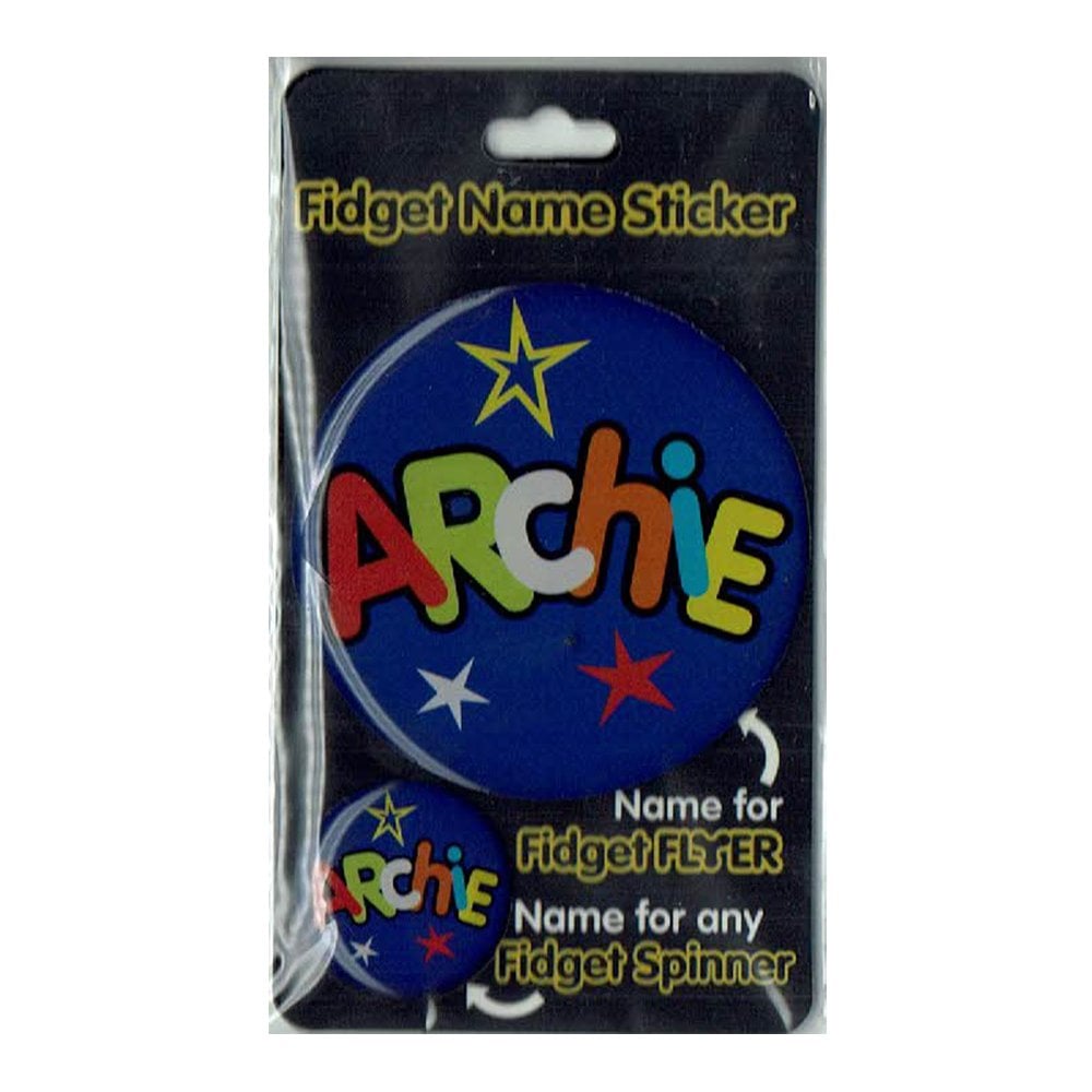 Fidget Flyer Name Stickers Archie