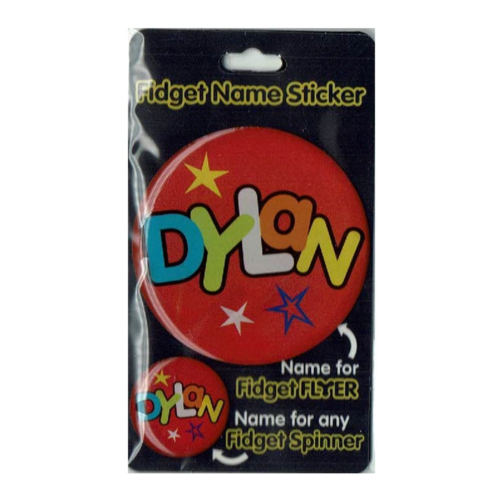 Fidget Flyer Name Stickers Dylan