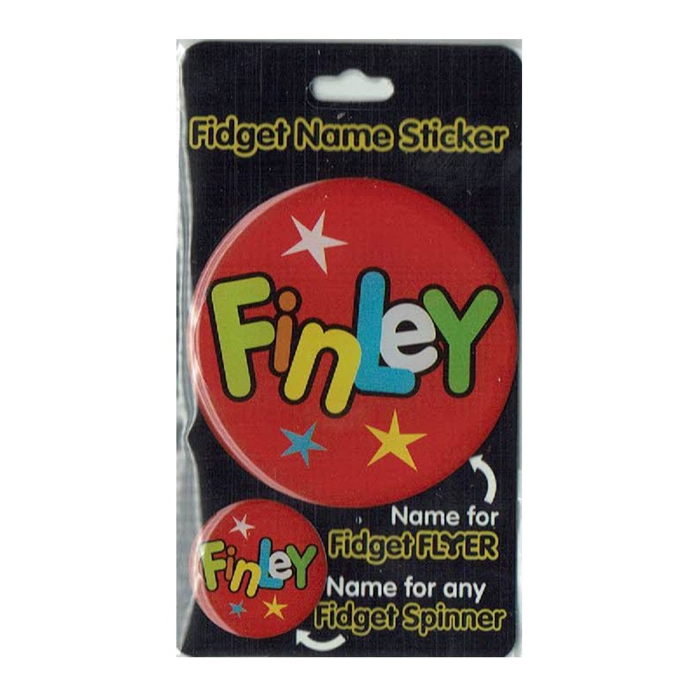 Fidget Flyer Name Stickers Finley