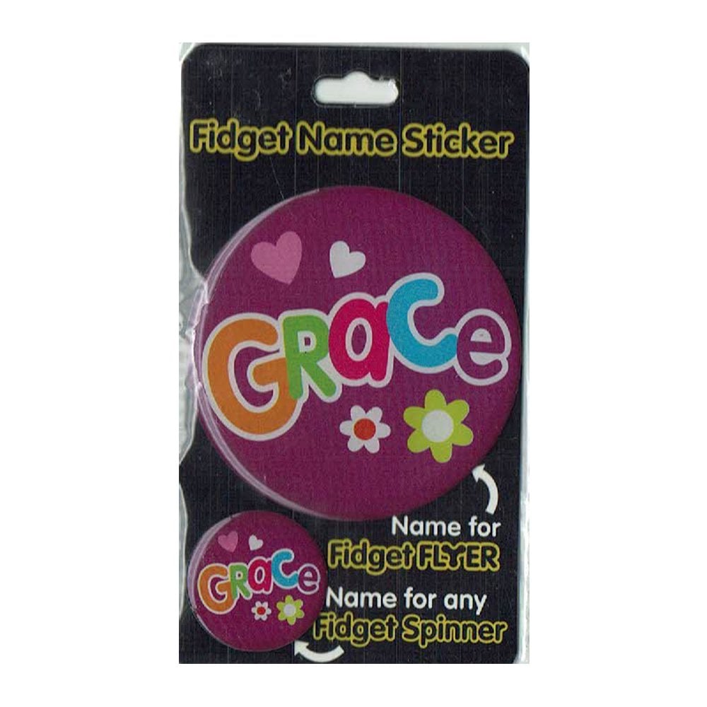 Fidget Flyer Name Stickers Grace