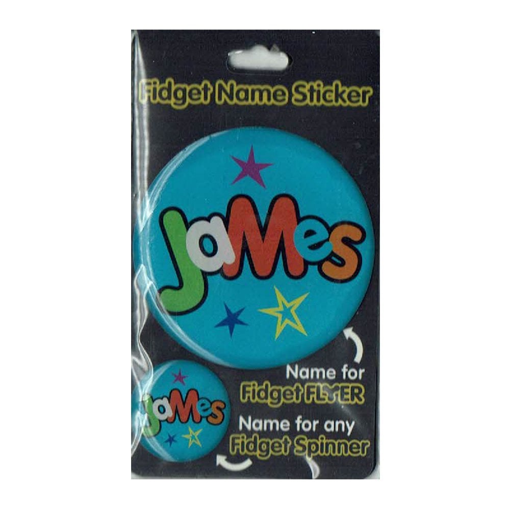 Fidget Flyer Name Stickers James