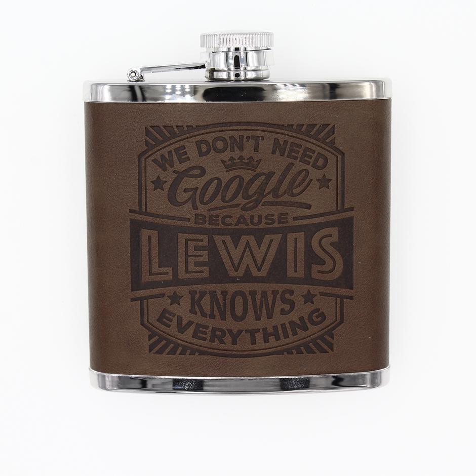 Top Bloke Hip Flask Lewis