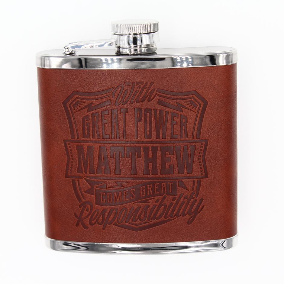 Top Bloke Hip Flask Matthew