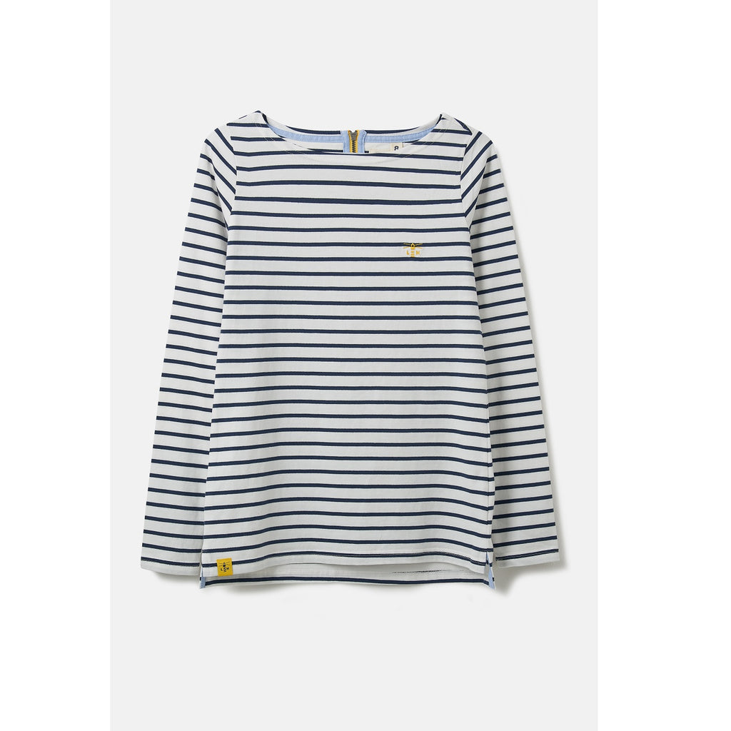 Causeway Ladies Cotton Top Cloud/Midnight Stripe