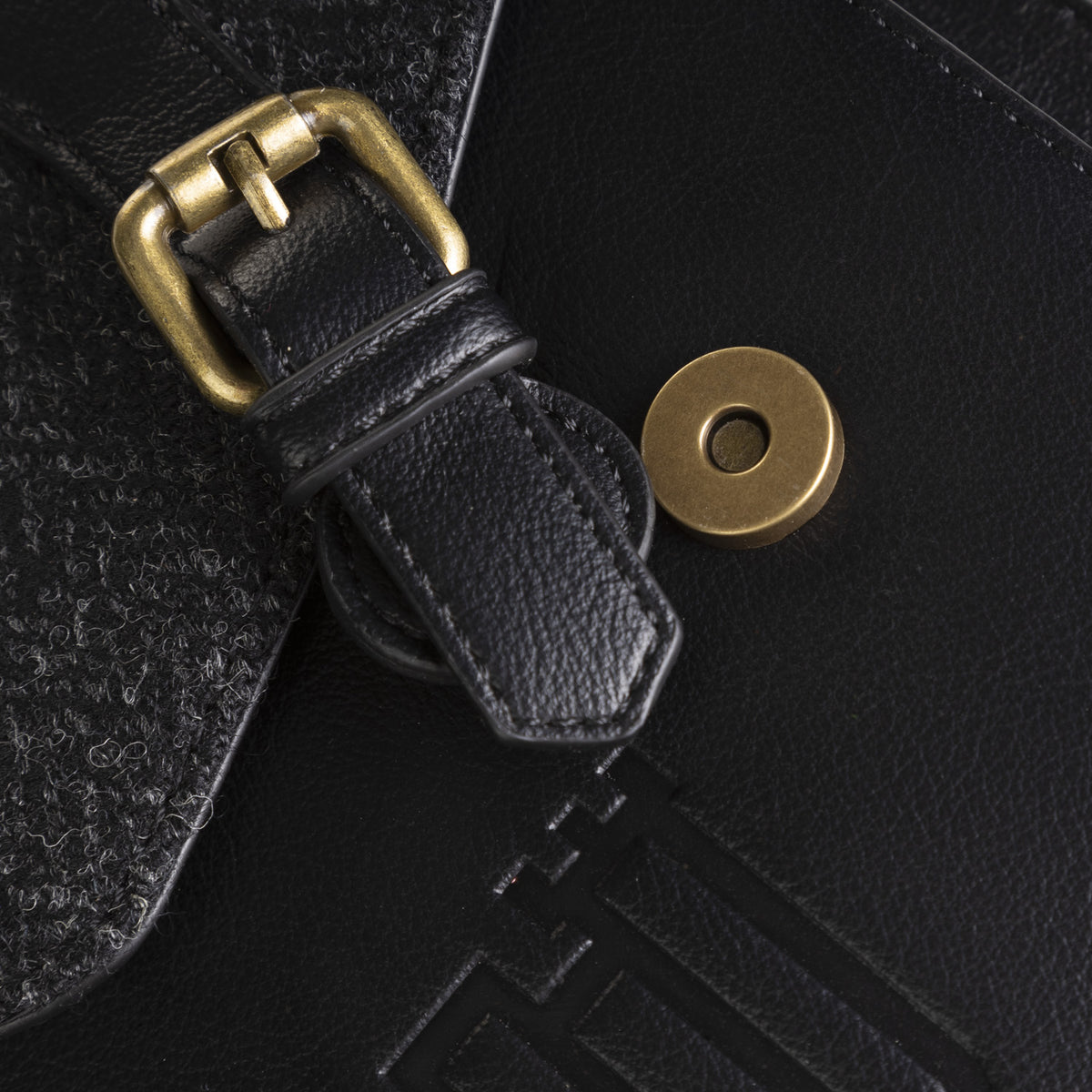 Calton Backpack Black Herringbone | The Scotland Shop