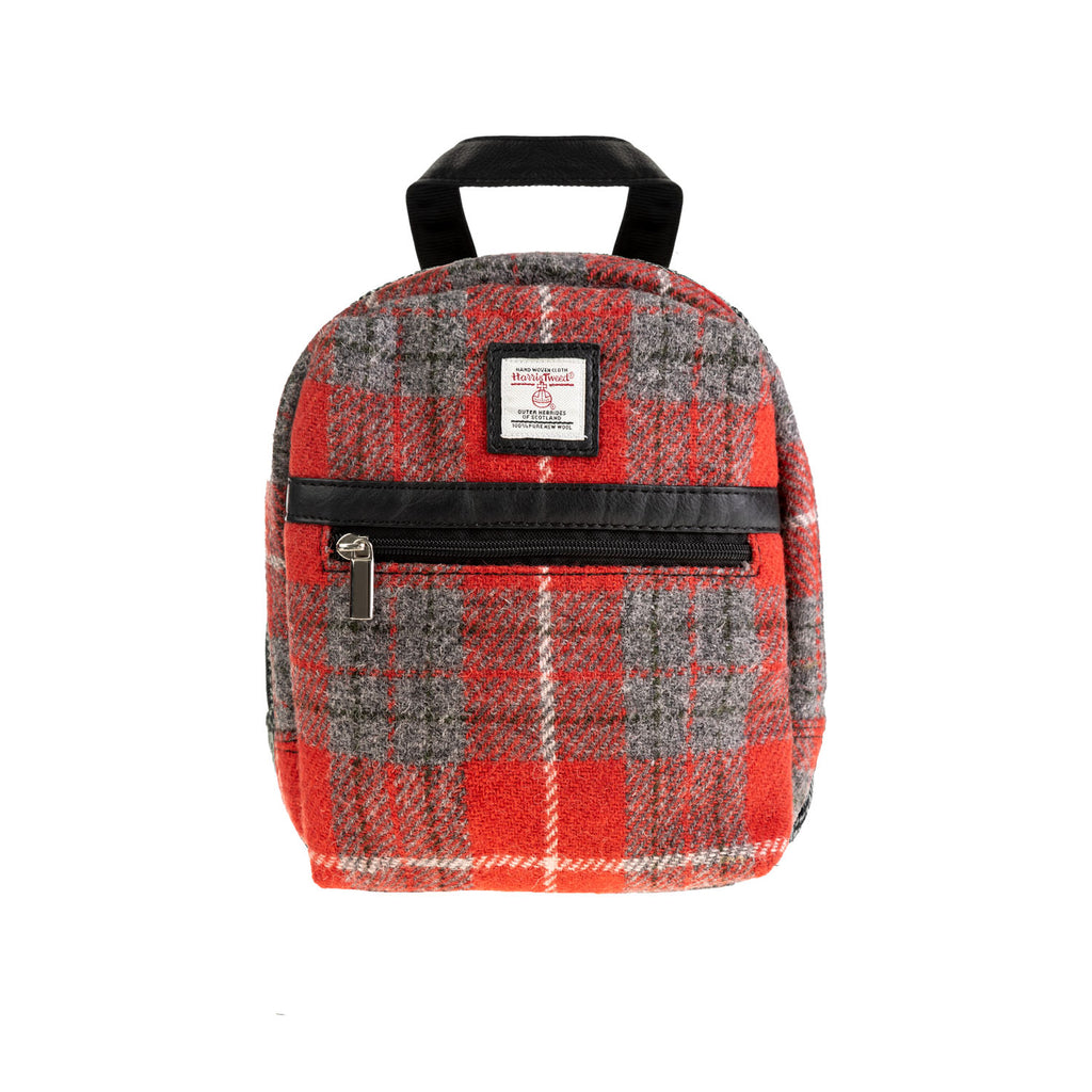 Ht Leather Small Backpack Red Check / Black