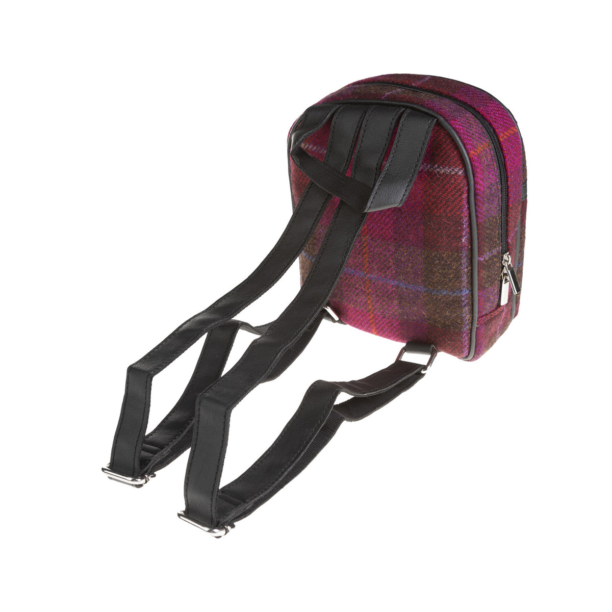 Ht Vegan Leather Small Backpack Cerise Check / Black | The Scotland Sh ...