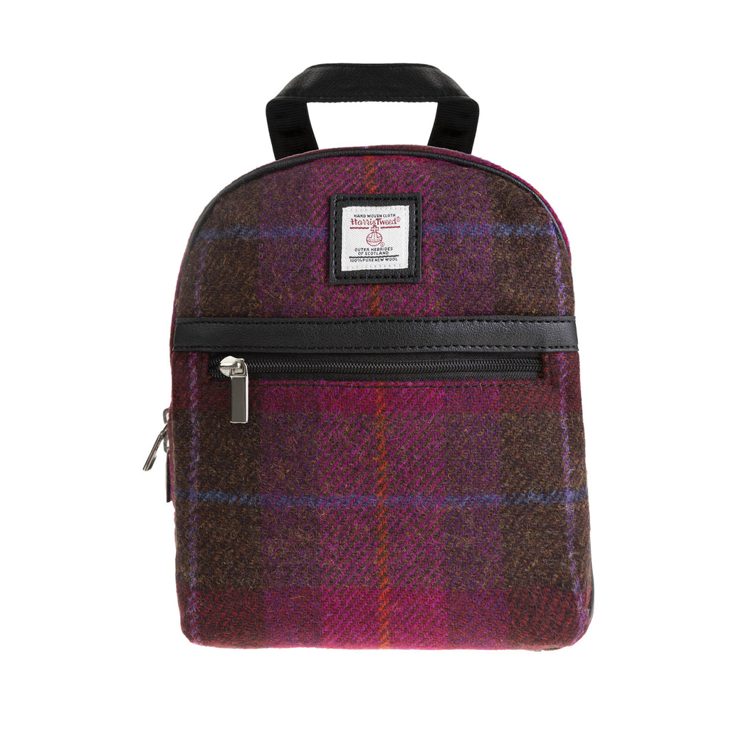 Ht Vegan Leather Small Backpack Cerise Check / Black