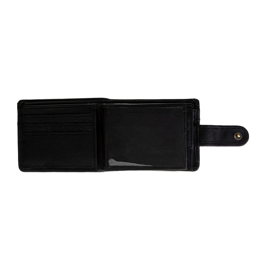 Mens Ht Leather Wallet With Loop Closer Grey & Red Check / Black | The ...