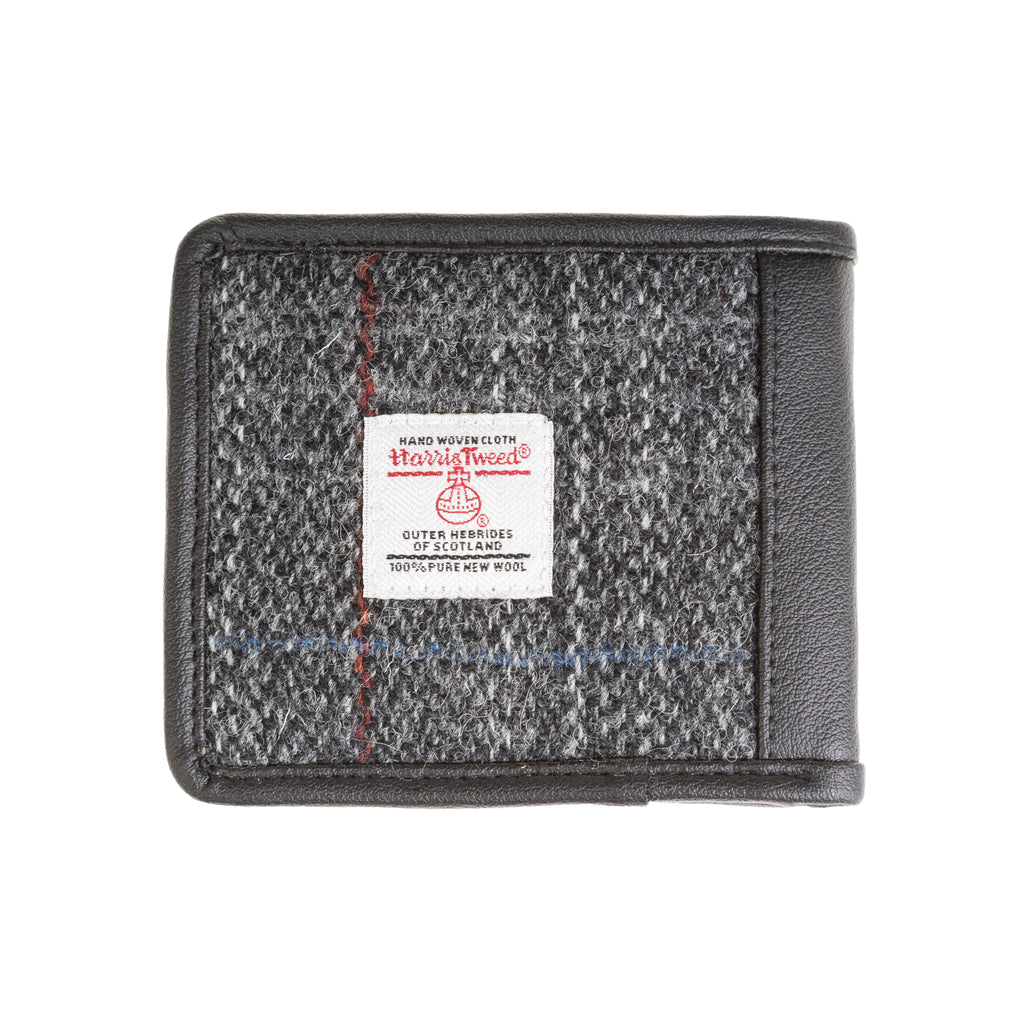 Mens Ht Vegan Leather Wallet Grey & Red Check / Black