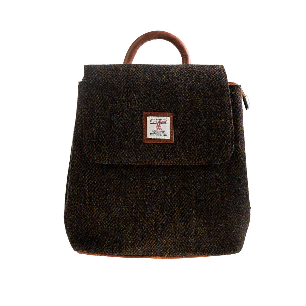 Ht Leather Flapover Backpack Dark Brown Barleycorn / Tan