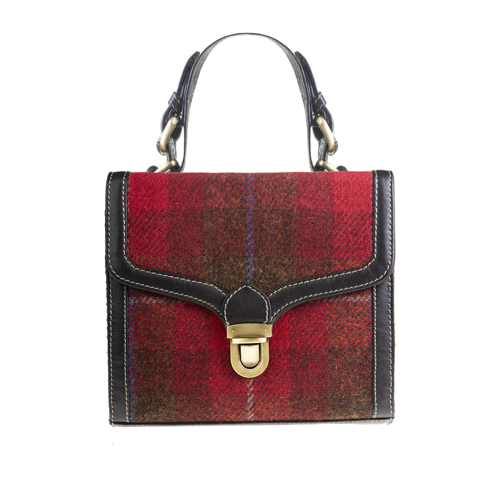 Ht Ladies Handbag Red Check A / Black