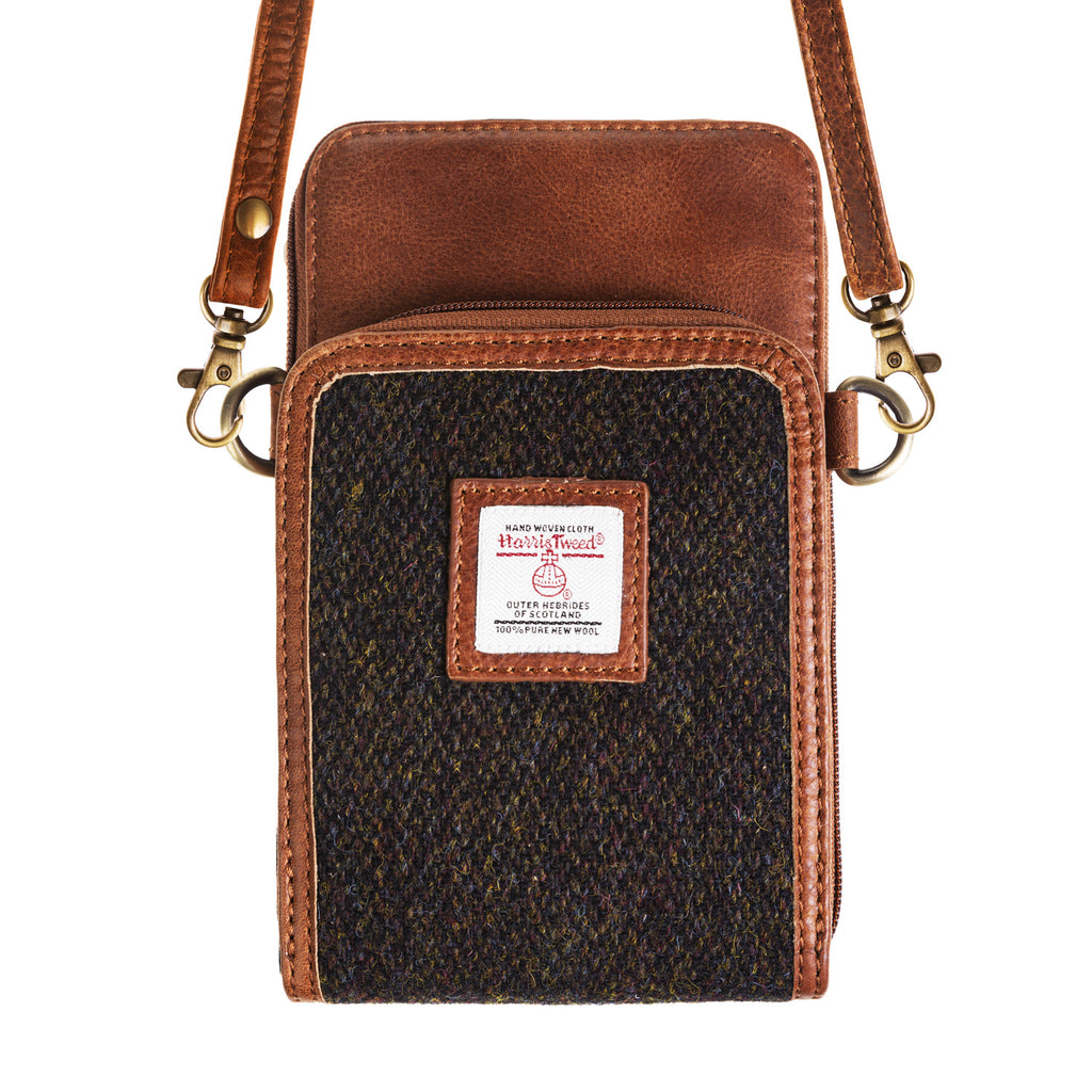 Ht Travel Cross Body Bag Dark Brown Barleycorn / Tan