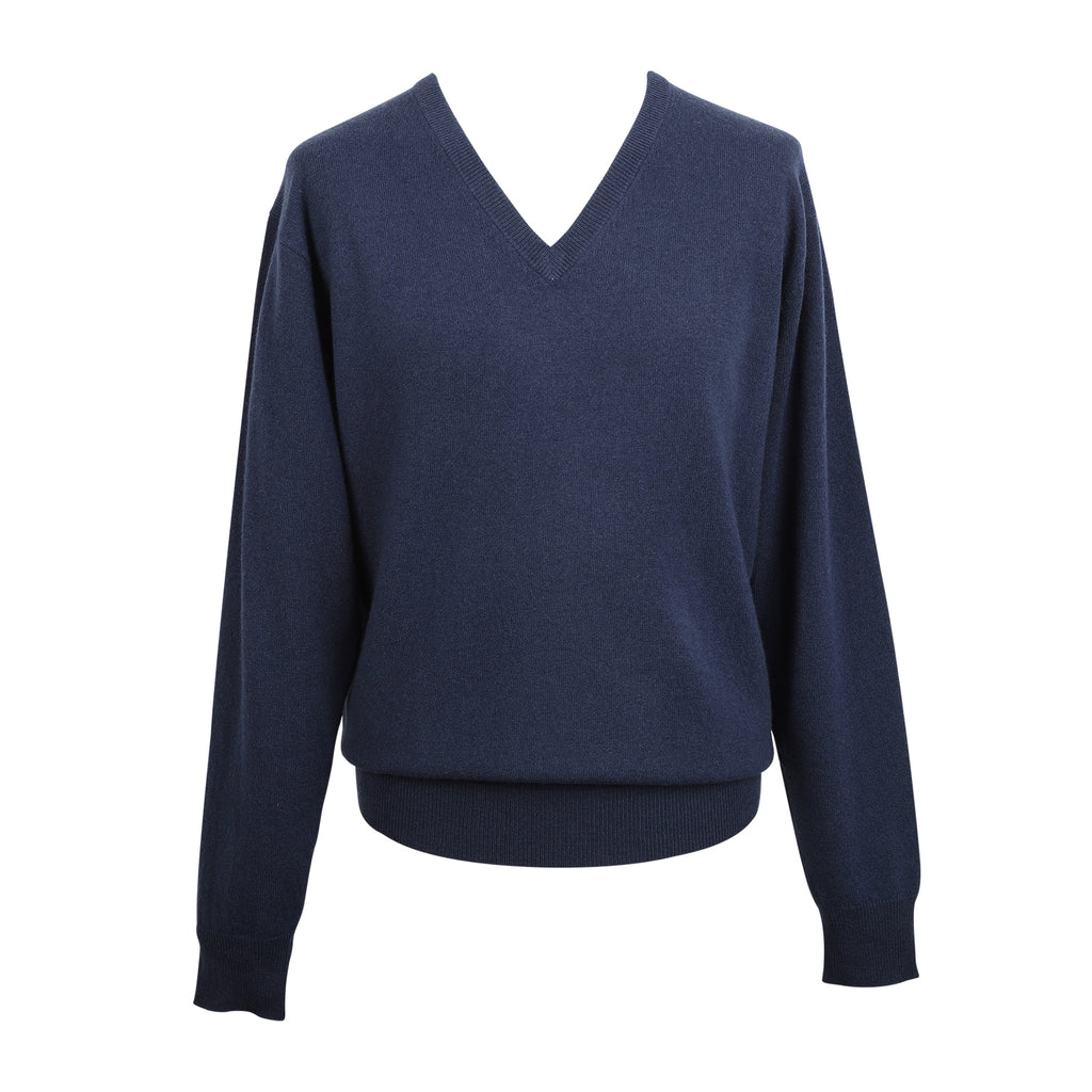 Men's Heritage Cashmere 100% Cashmere V  True Navy