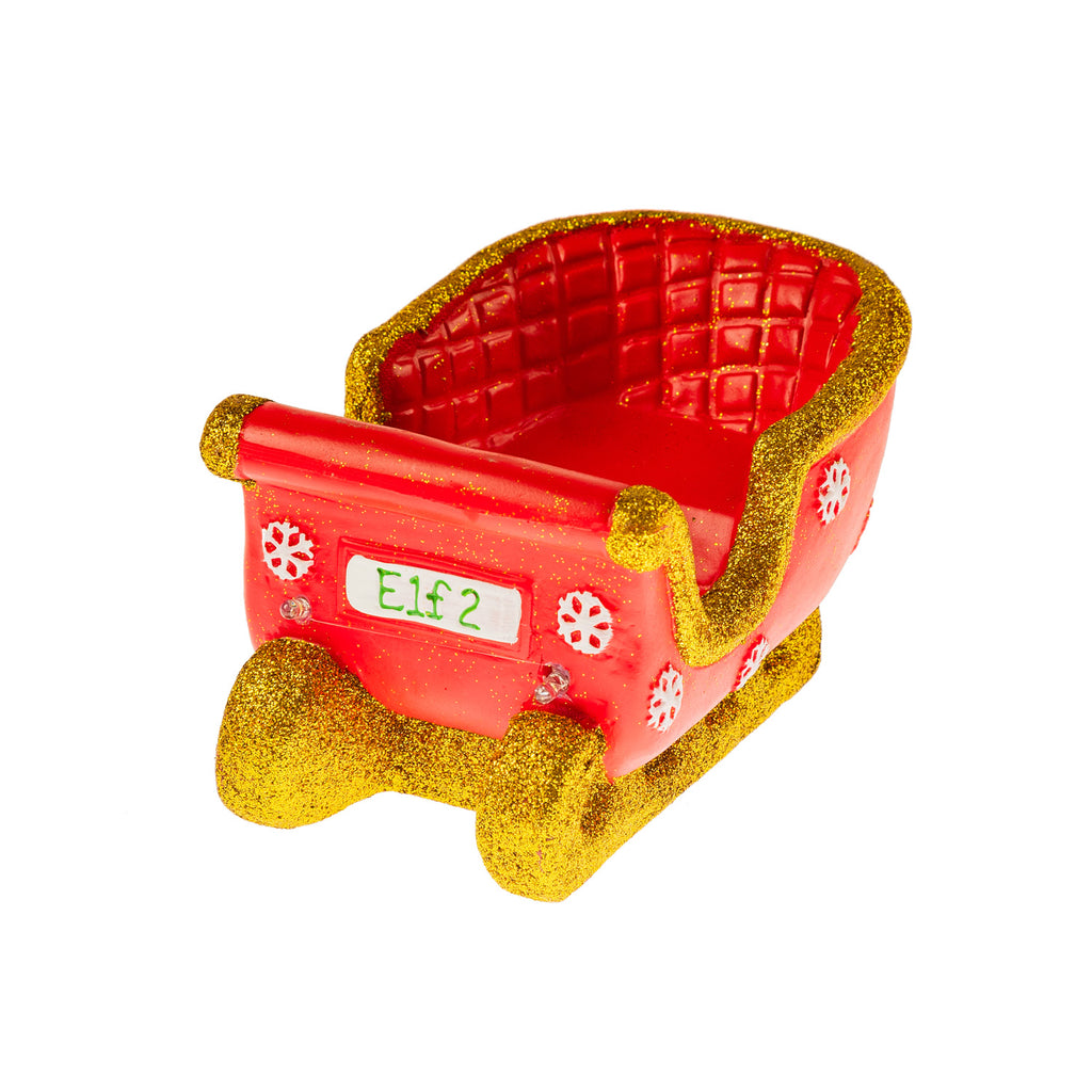 Elf Polystone Single Sleigh Light Up