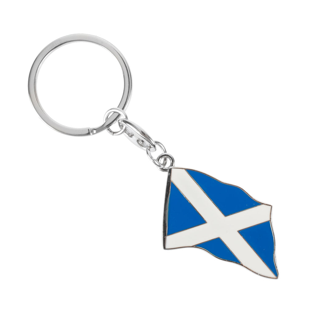 Saltire Design Metal Keyring