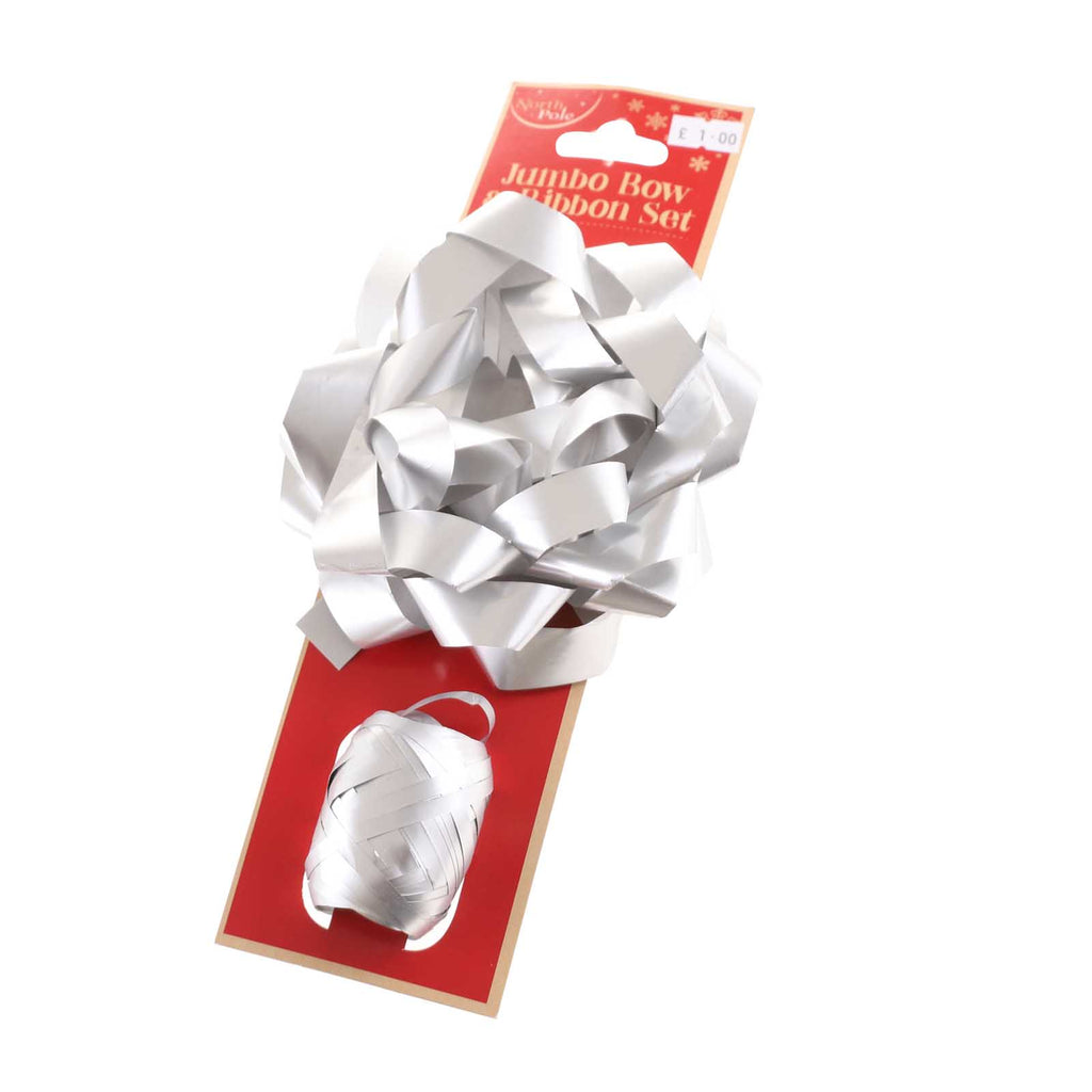 Jumbo Bows 2 Ass Silver