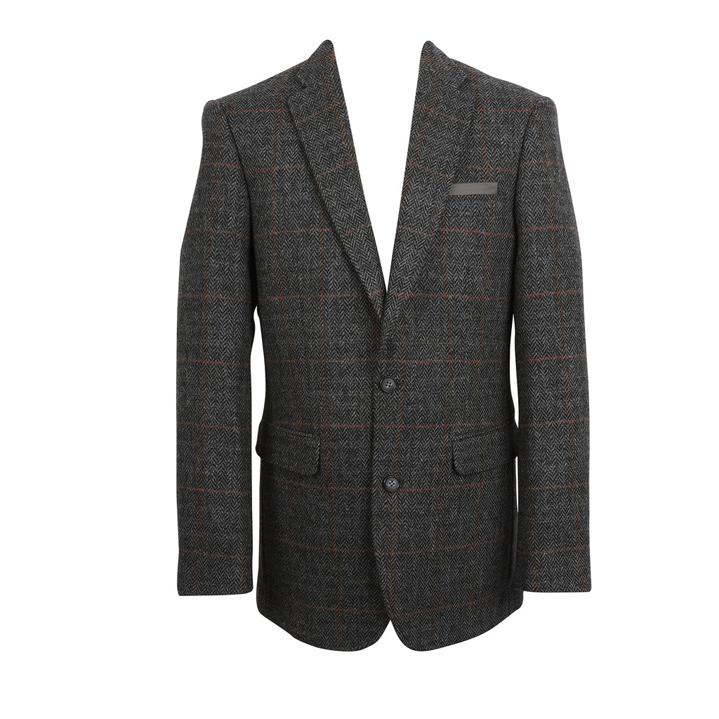 Men's Brook Taverner Harris Tweed Croma  Charcoal