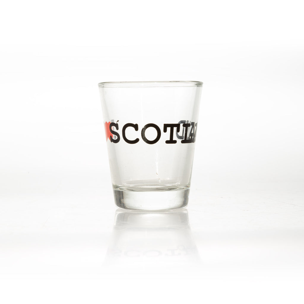 Clear Shot Glass - I Love Scotland