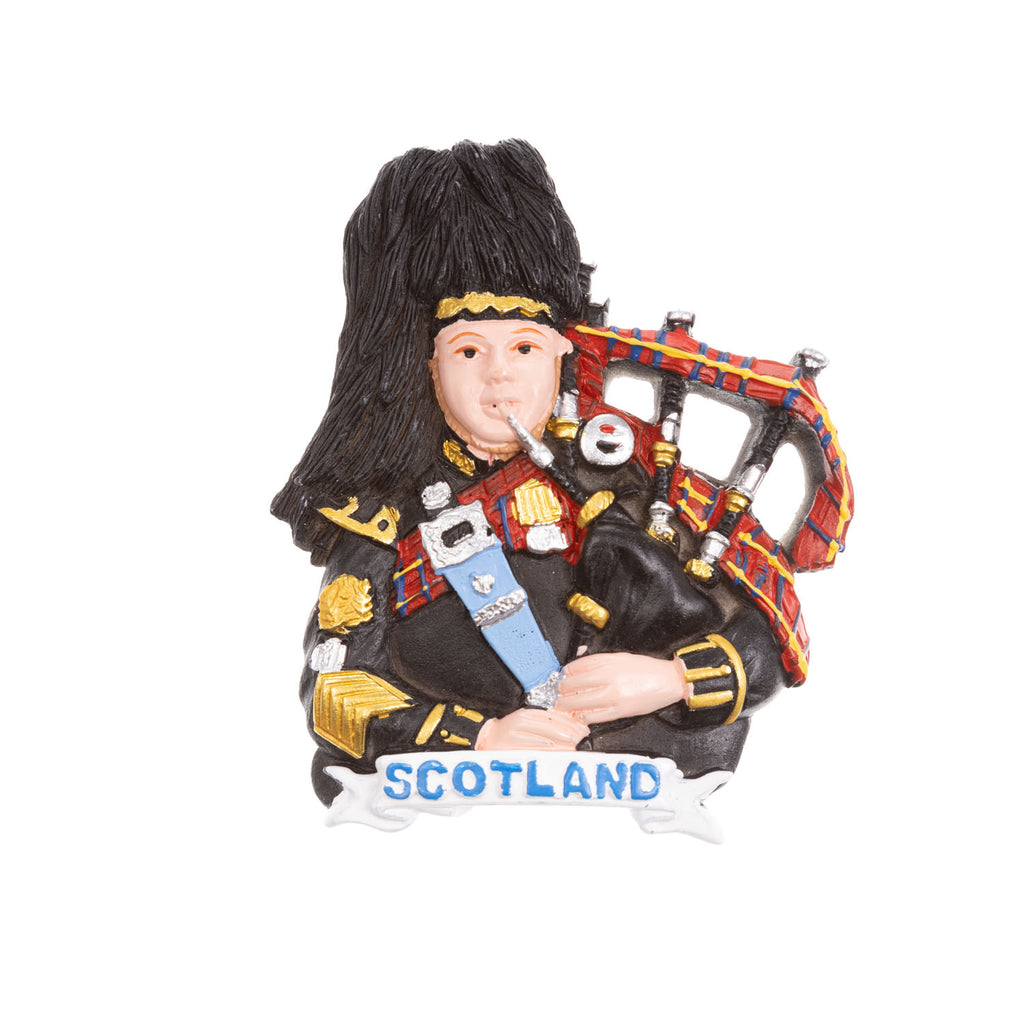 Resin Magnet - Scotland Piper Face