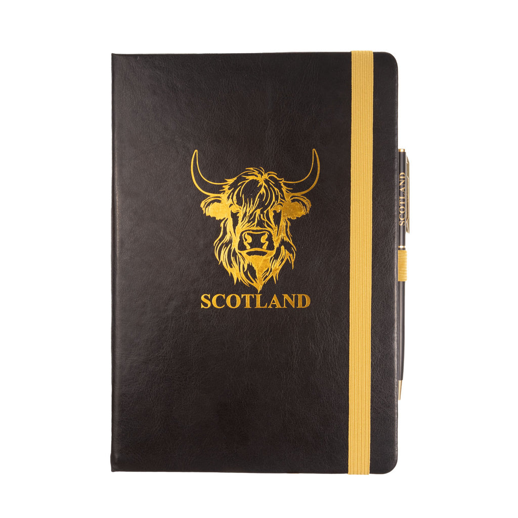 Scotland Notebook. Amazon Notebook & Pen Set - Sct Highland Cow | The Scotland Shop