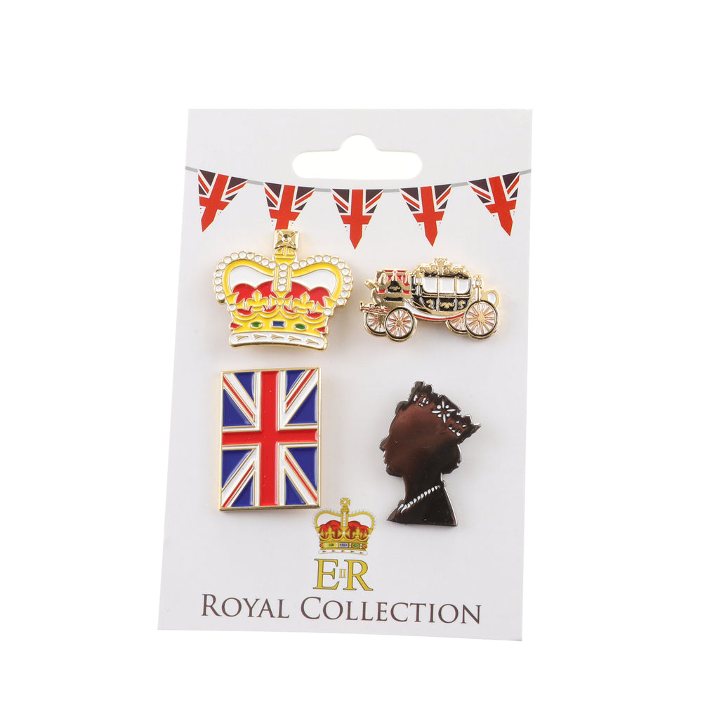 Pin Badge 4Pk Crown
