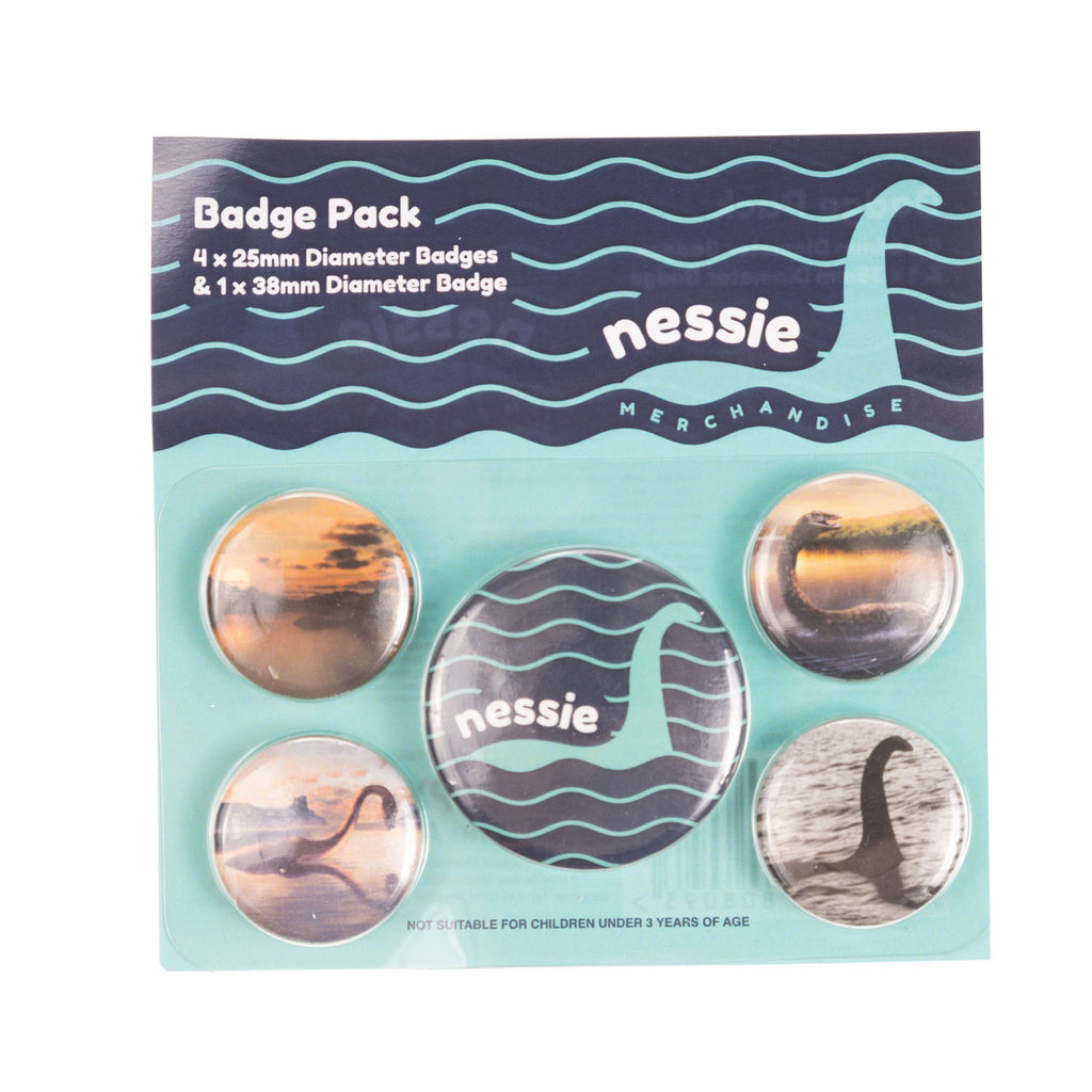 Nessie (Assorted Nessie) Badge Pack