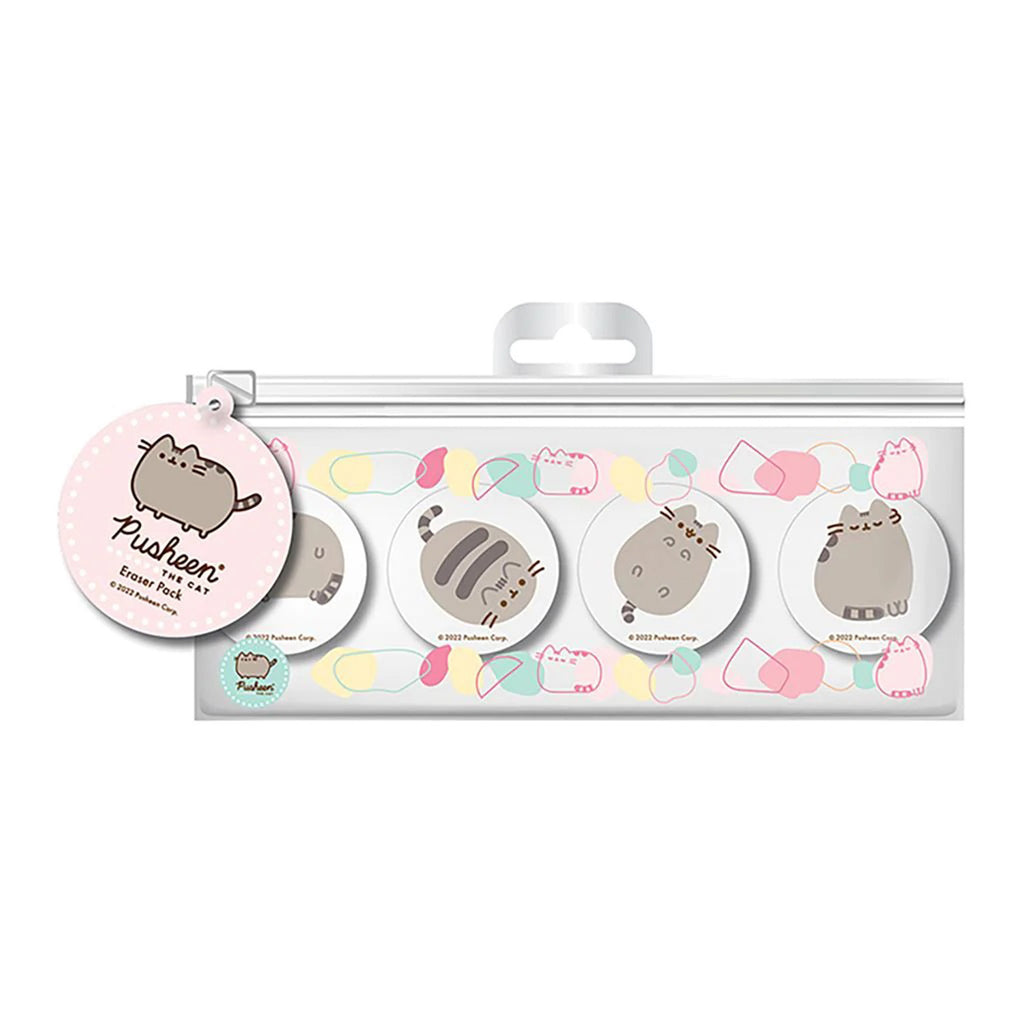 Pusheen (Botanical) Eraser Set