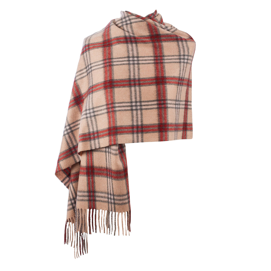 Edinburgh Cashmere Stole  Montgomerie/Natural-Grey-Red