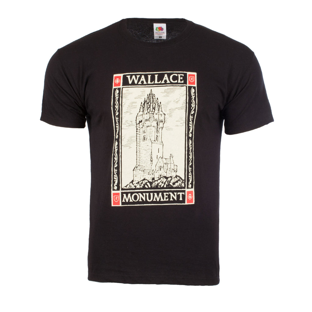 (D) Wallace Monument 4 Square Design T Shirt