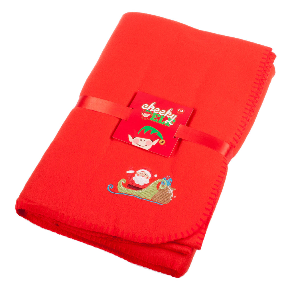Santa Fleece Emb Blanket