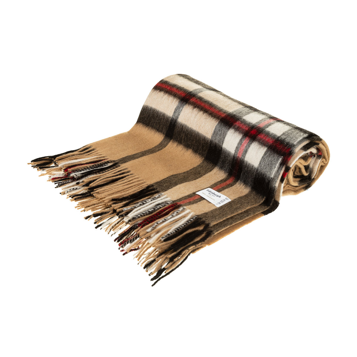 100% Lambswool Blanket Exploded Thomson Camel | The Scotland Shop