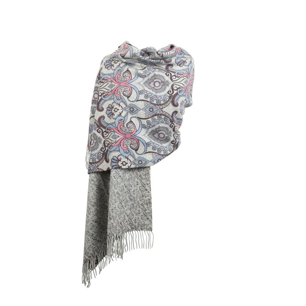 Women's Paisley Dot Print Double Sided  Oyster