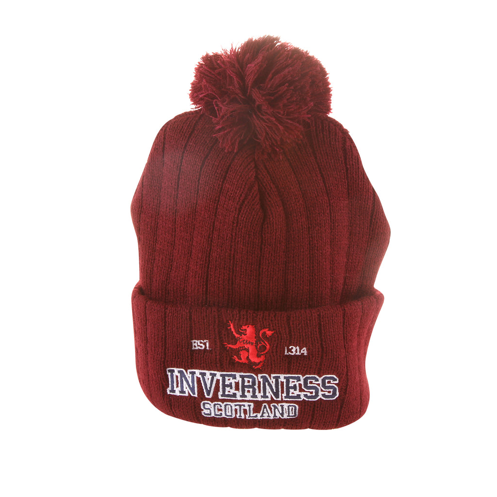 Bobble Hat Lion/ 1314/ Inverness/ Sctld Burgundy