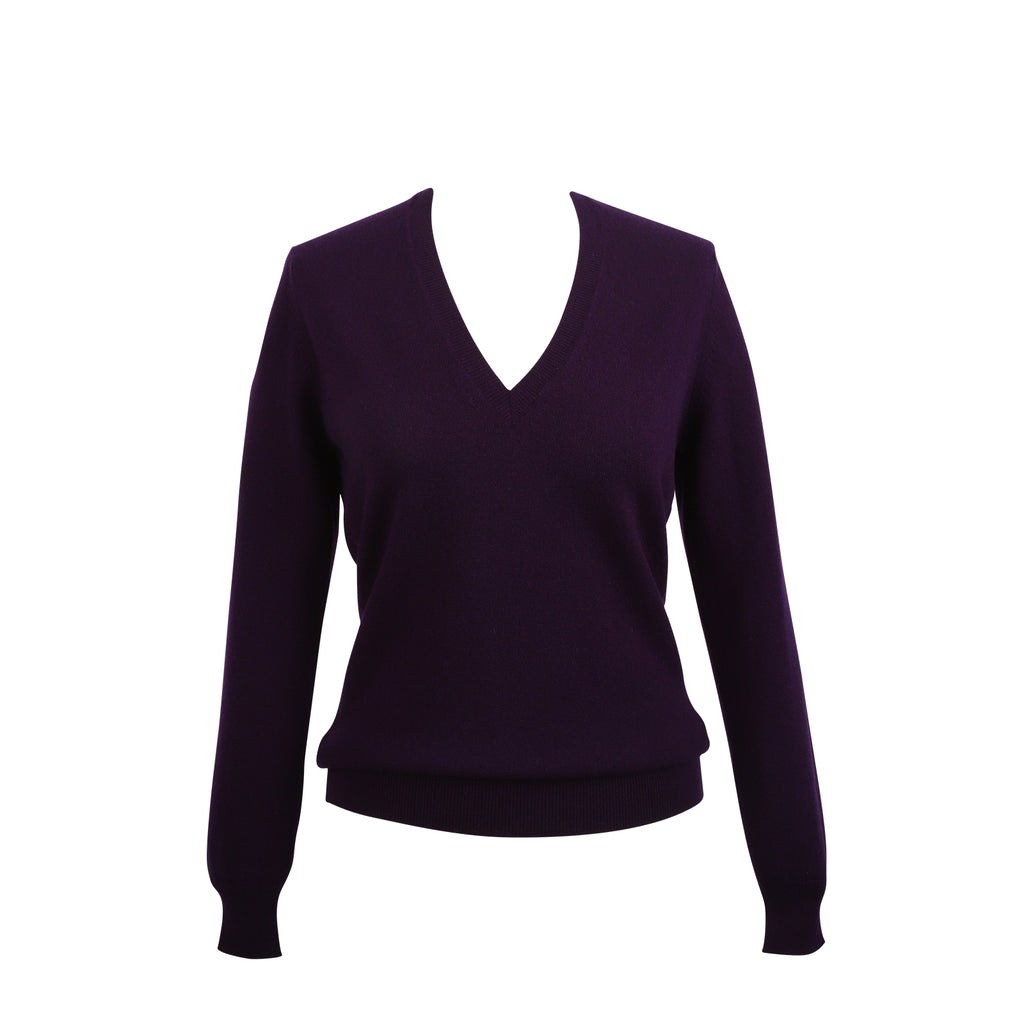 Women's 100% Cashmere V-Neck Jumper John Laing Tincture