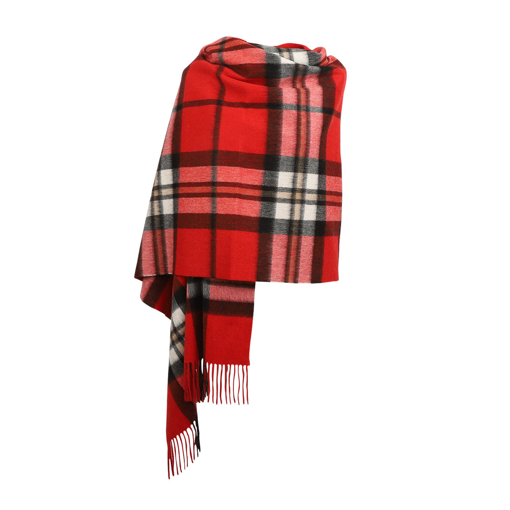 Edinburgh Lambswool Stole  Thompson Red