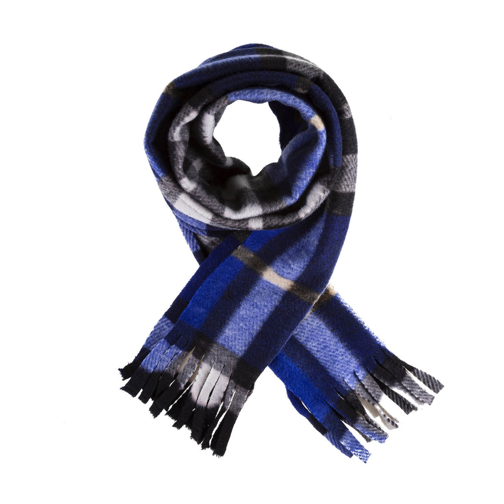 Tartan Soft Touch Scarf Exploded Scotty Thomson Lt Blue