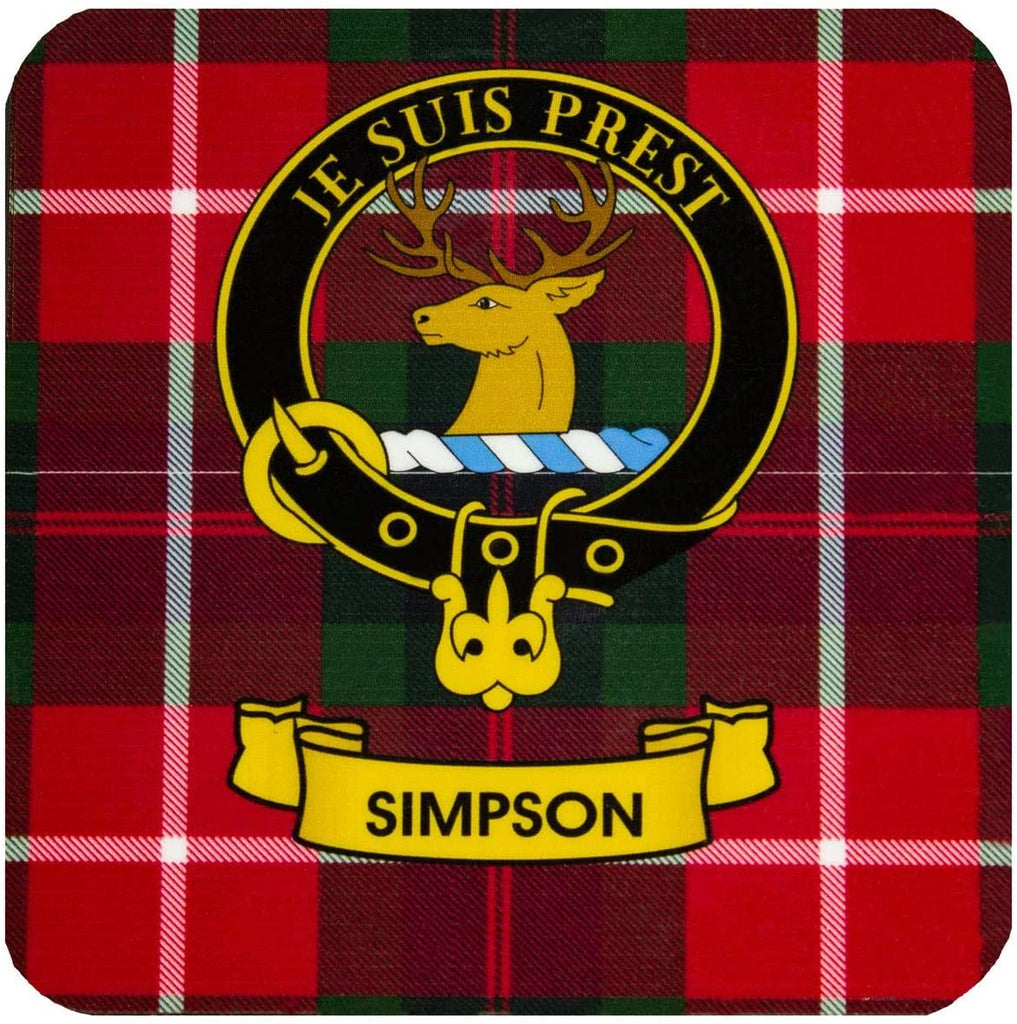 Kc Clan Square Cork Coaster Simpson