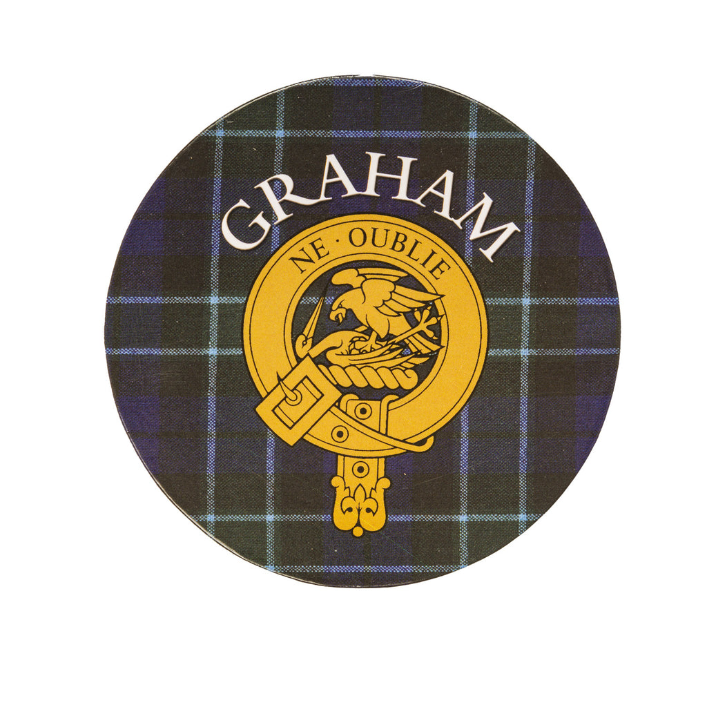 Clan/Family Name Round Cork Coaster Graham S