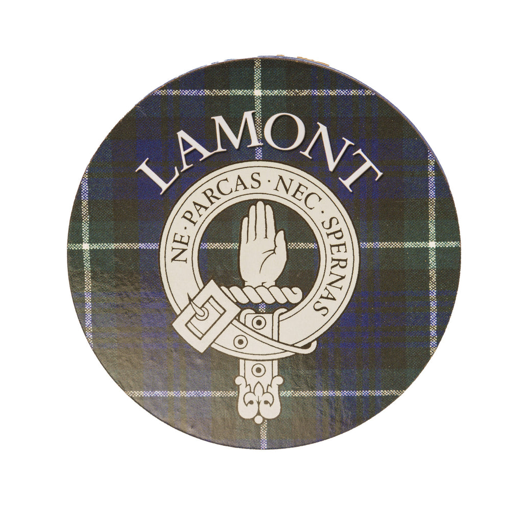Clan/Family Name Round Cork Coaster Lamont