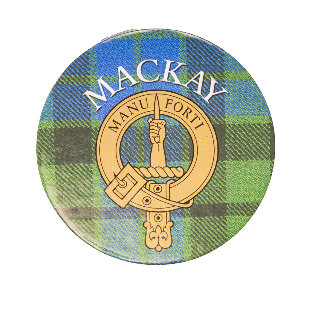 Clan/Family Name Round Cork Coaster Mackay